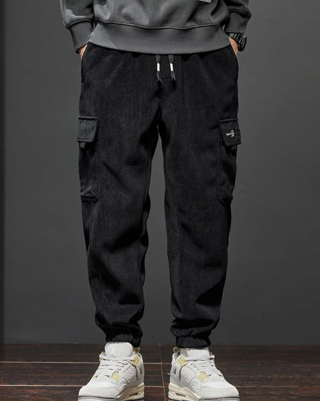 Men’s Elastic Waist Straight-Leg Casual Trousers