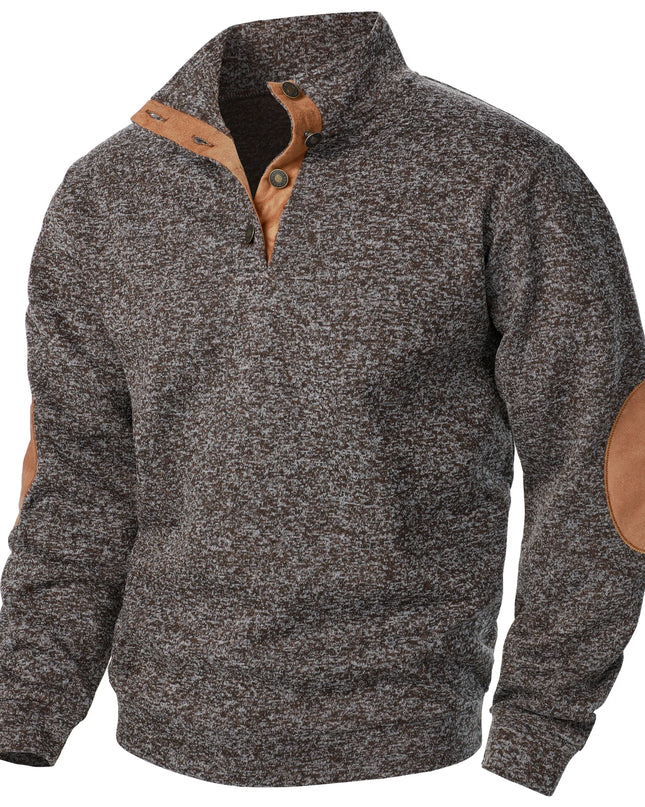 Men’s Stand Collar Knitted Sweater