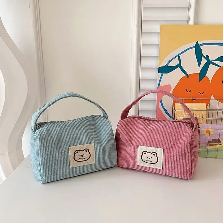 Large Capacity Makeup Bag for Women - Soft Plush Cosmetic Organizer-HighTouch