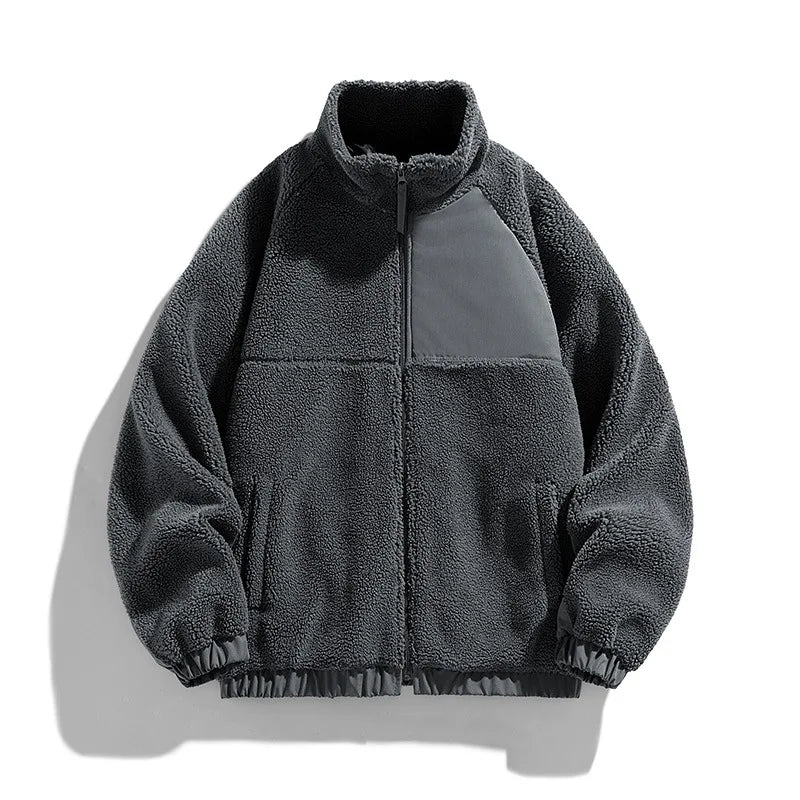 Thickened Fleece Zipper Jacket Men-HighTouch
