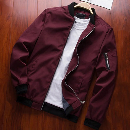 Lightweight Slim Fit Bomber Jacket for Men