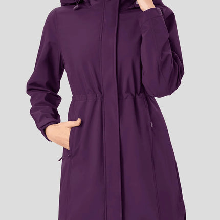 Waterproof Long Hooded Softshell Parka Women