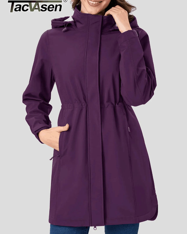 Waterproof Long Hooded Softshell Parka Women