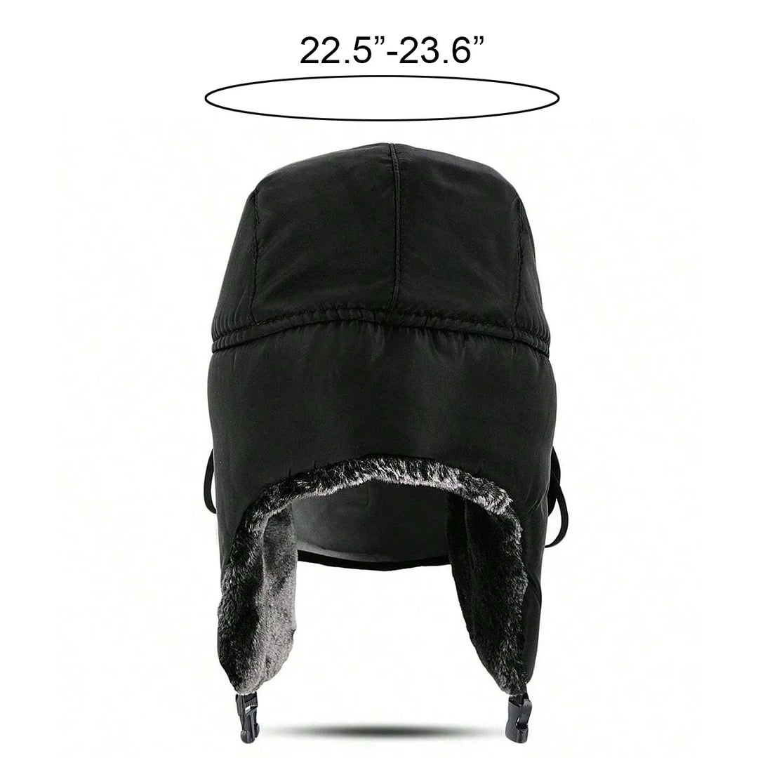 Pilot Hat Ushanka Men's Winter Trapper Hat with Windproof Mask Trooper Hat Hunting Skiing Hat for Men Women