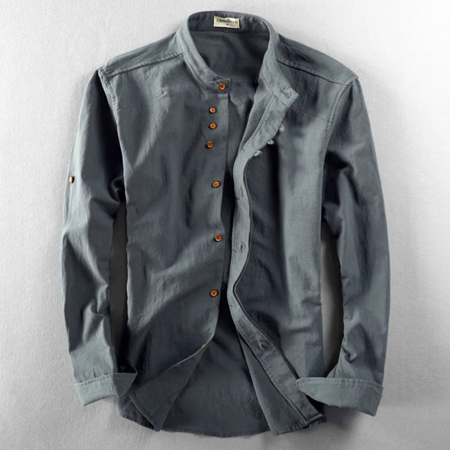 Men’s Cotton-Linen Harajuku Shirt