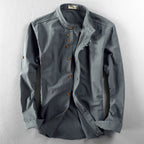 Men’s Cotton-Linen Harajuku Shirt-HighTouch