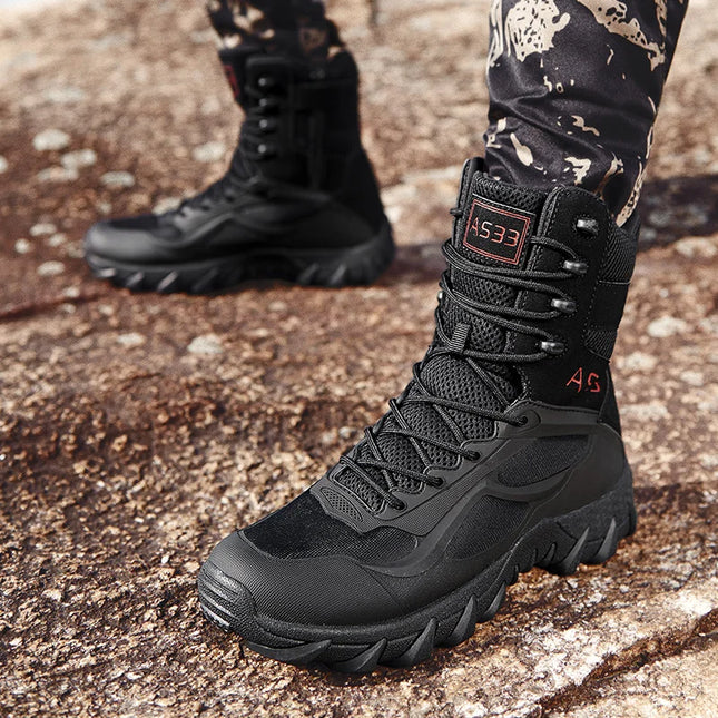 Men’s High-Quality Leather Tactical Safety Boots