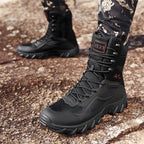 Men’s High-Quality Leather Tactical Safety Boots-HighTouch
