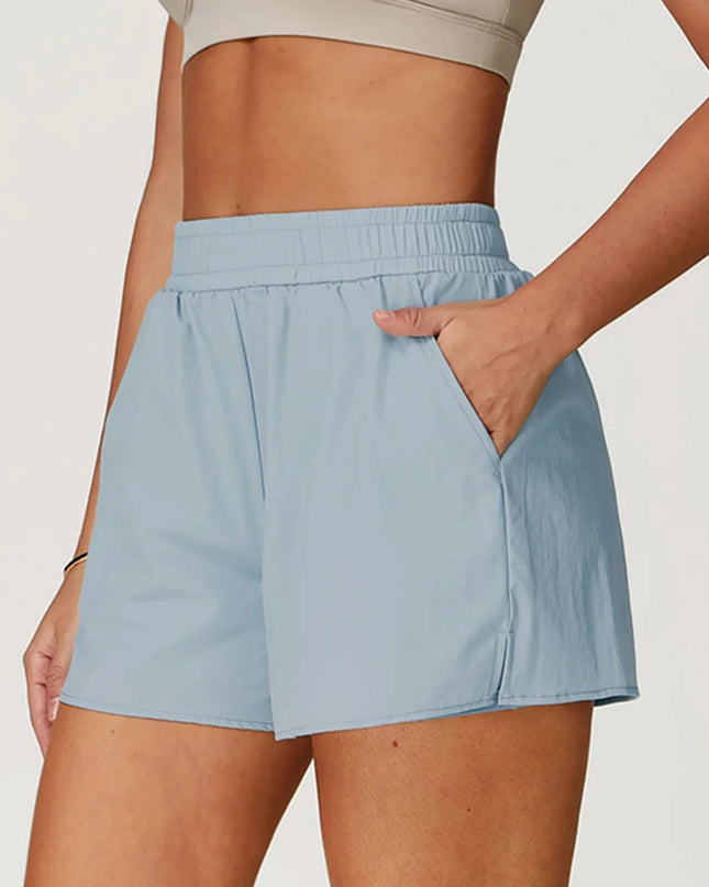 High-Waist Compression Yoga Shorts