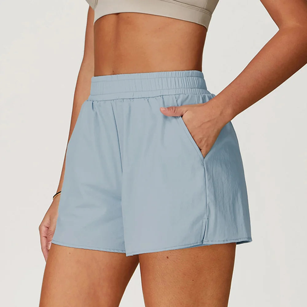 High-Waist Compression Yoga Shorts