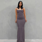 Sexy Spaghetti-Strap Black Trumpet Maxi Dre-HighTouch