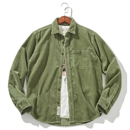 Thick Corduroy Shirt Jacket Men – Slim Fit Autumn Winter Outerwear