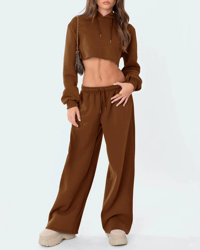High-Waist Drawstring Wide-Leg Joggers – Casual Streetwear Comfort