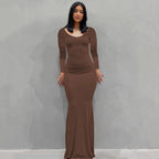 Sexy Spaghetti-Strap Black Trumpet Maxi Dre-HighTouch