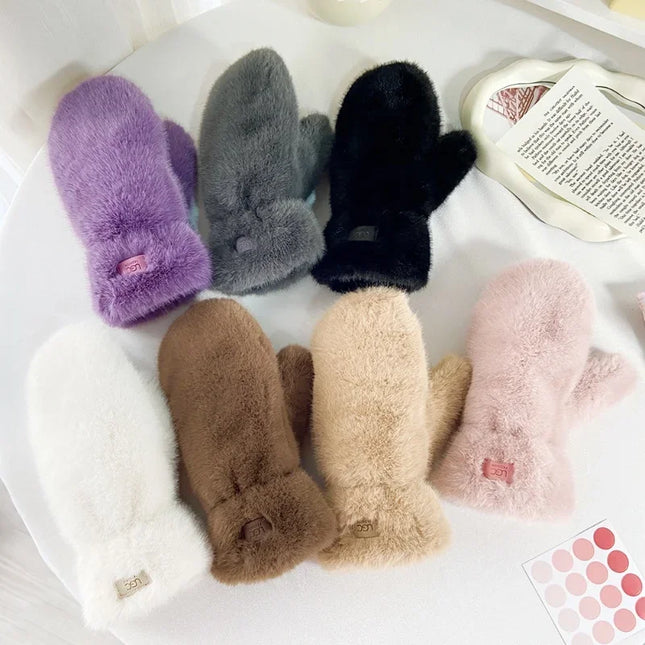 Winter Plush Cashmere‑Like Gloves