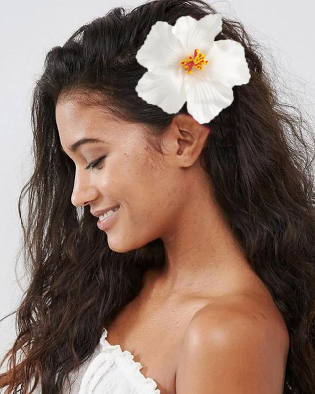 AWAYTR Bohemian Hawaiian Flower Hair Clip – Romantic Side Bash Clip for Women & Girls
