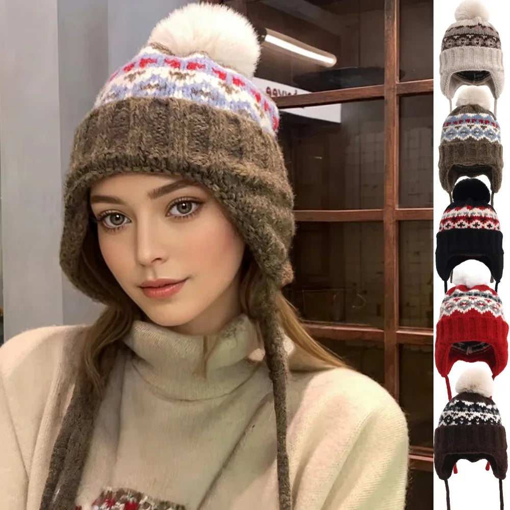 Fashionable Women's Winter Beanie with Pom-Pom