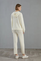 100% Wool Hooded Knit Set-HighTouch