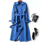 Phantasy Women’s Lace-Up British Style Trench Coat-HighTouch