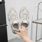 Women’s Genuine Leather Retro German Trainers Shoes-HighTouch