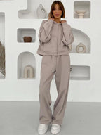 Women’s Zip-Up Hoodie & Pants Set-HighTouch