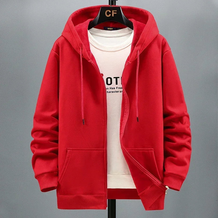 Big & Tall Zip-Up Hoodie Men-HighTouch
