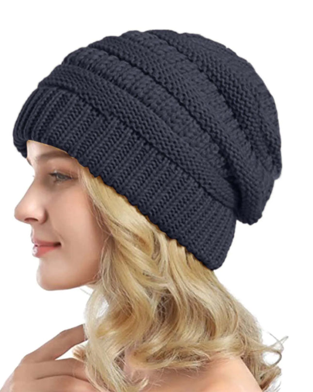 Chunky Wool Cuffed Knit Beanie