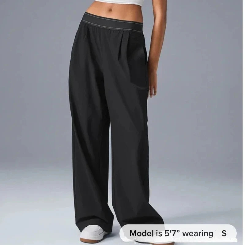 Women’s High-Waist Loose Wide-Leg Quick-Dry Pants-HighTouch