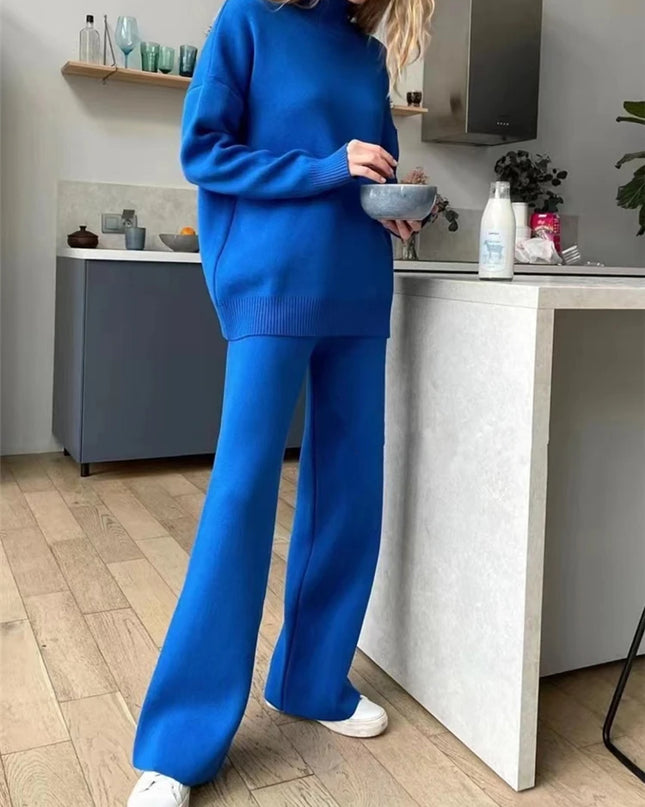 Women’s Knit Turtleneck Tracksuit Set