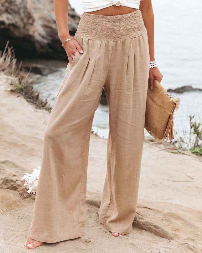 Comfort & Style – Cotton Pull-On Casual Pants for Women
