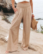 Comfort & Style – Cotton Pull-On Casual Pants for Women-HighTouch