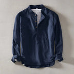 Shoreline Linen Henley Premium Casual Shirt
