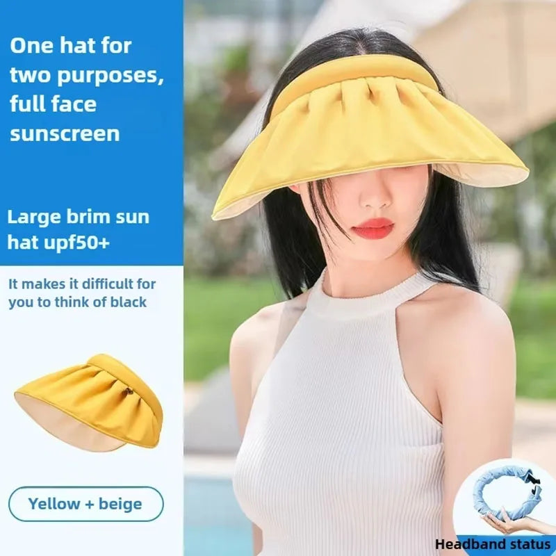 Foldable Wide-Brim UV Sun Hat-HighTouch