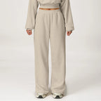 High-Waisted Wide-Leg Yoga & Gym Flared Trousers for Women-HighTouch