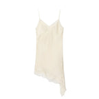 Women’s Satin Backless Mini Dress – Sexy Lace Slip Party Dress-HighTouch