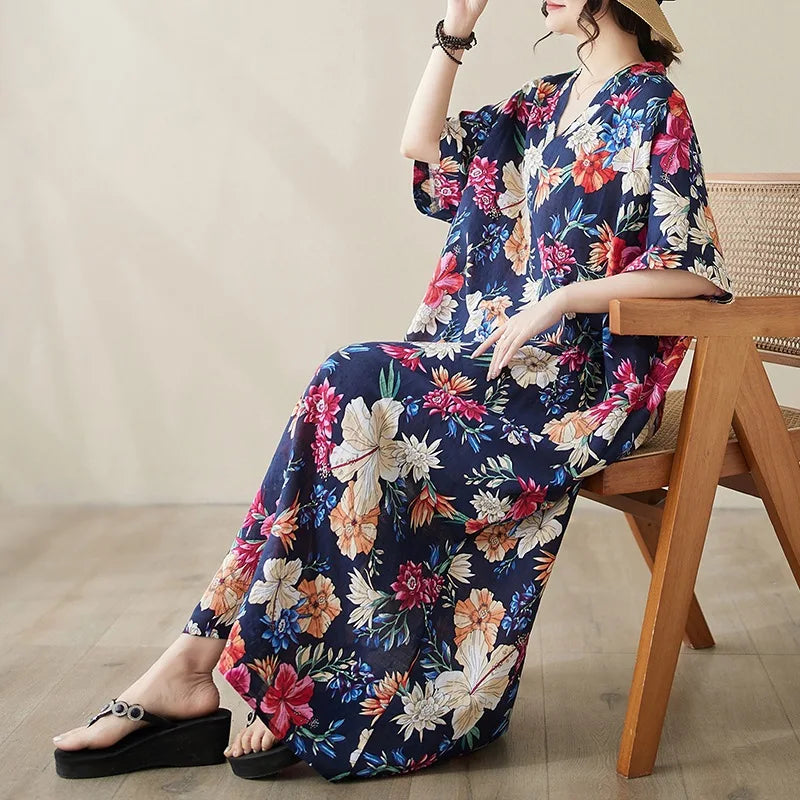 Bohemian Ethnic Summer Dress – Vintage Loose Streetwear-HighTouch