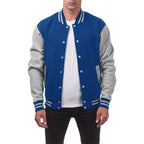 Men’s Loose-Fit Baseball Jersey Bomber Jacket-HighTouch