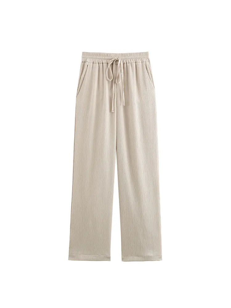 Women’s Double-Breasted Blazer & Wide-Leg Trousers Set