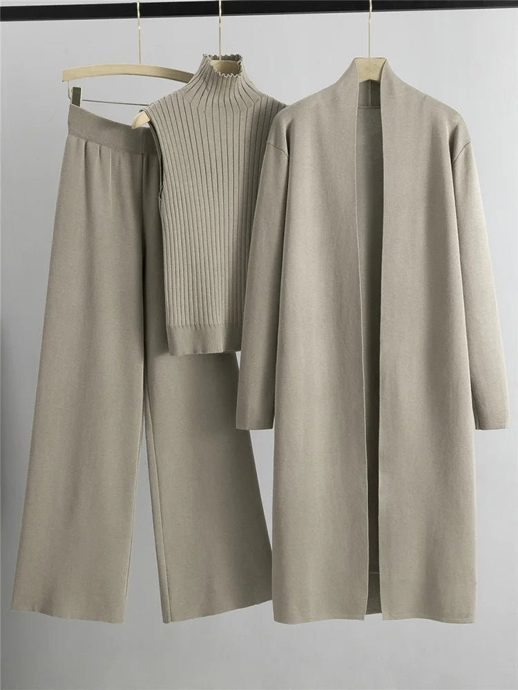 3‑Piece Knit Suit-HighTouch