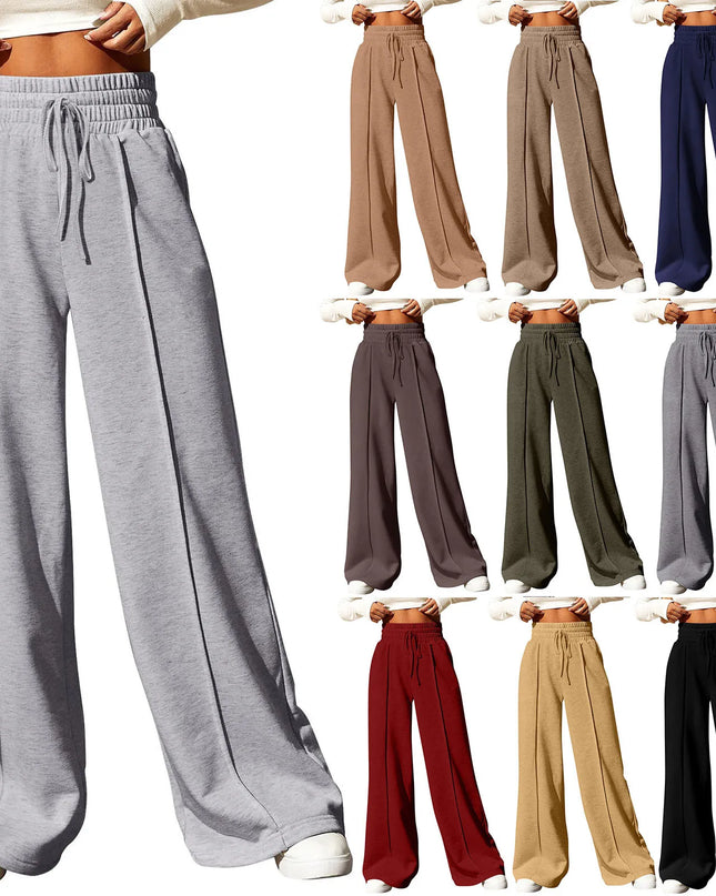 High‑Waisted Drawstring Wide‑Leg Sweatpants – Casual, Comfy & Chic