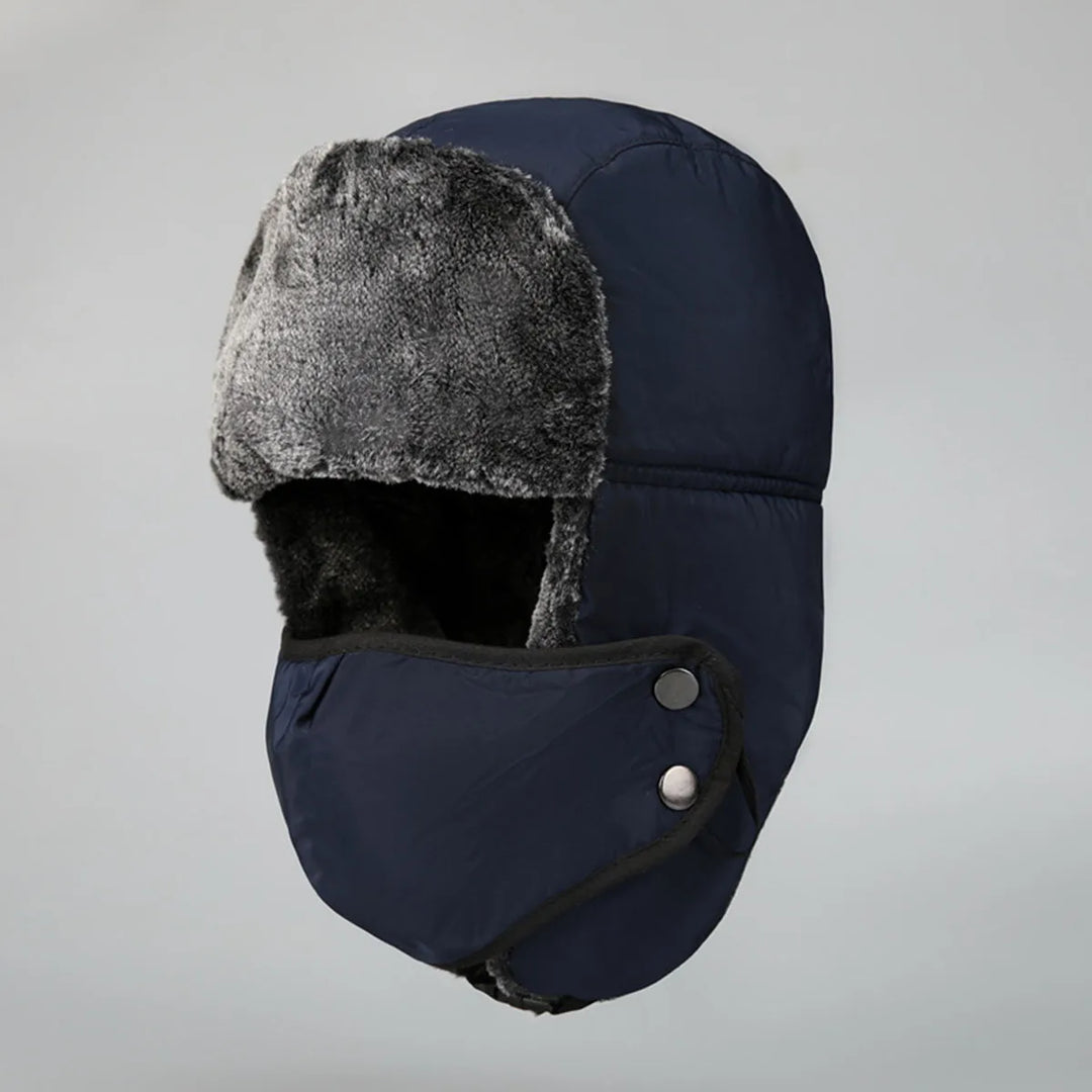 Pilot Hat Ushanka Men's Winter Trapper Hat with Windproof Mask Trooper Hat Hunting Skiing Hat for Men Women