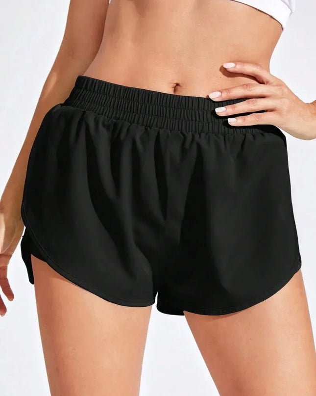 High-Waist Yoga Workout Shorts – Stretch Fitness Activewear for Women