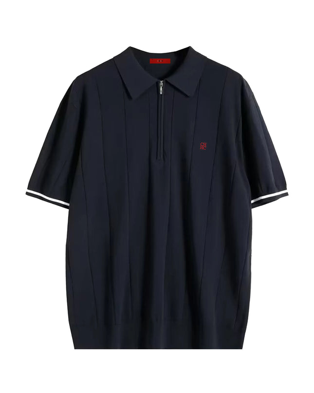 CHCH | Summer Ribbed Knit Polo Shirt for Men
