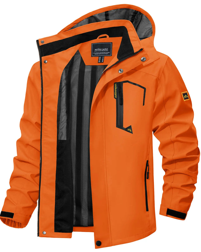 Men's Lightweight Mesh-Lined Waterproof Windbreaker Jacket