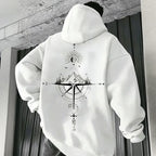 Men’s Vintage Compass Print Hoodie