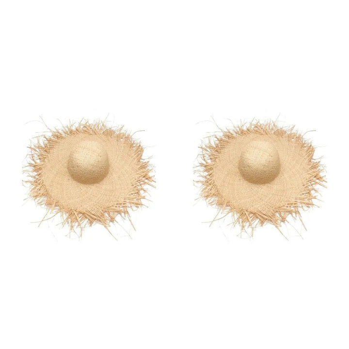 Women’s Wide‑Brim Floppy Straw Beach Hat-HighTouch