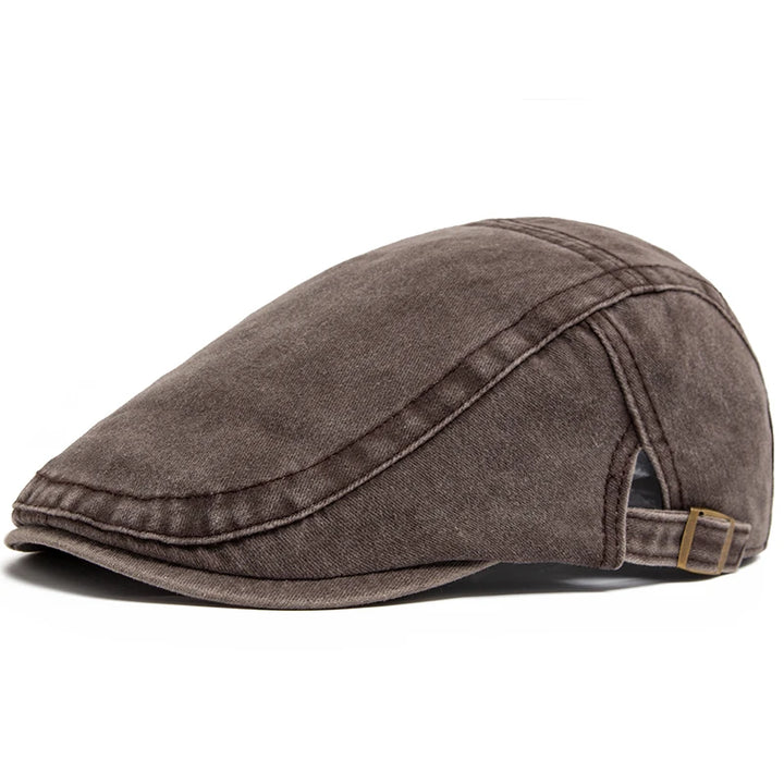 Vintage Cotton Beret / Flat Visor Cap – Unisex Adjustable Style-HighTouch