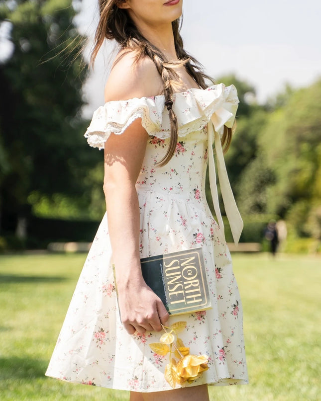 One‑Shoulder Bow‑Tie Lace Party Dress