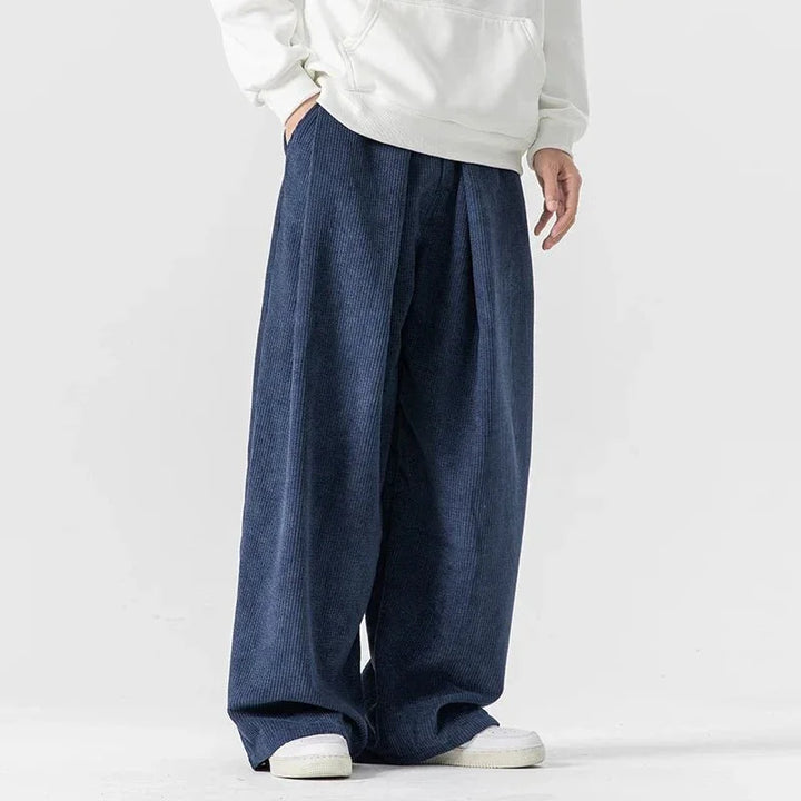 Men's Wide-Leg Corduroy Pants – 90s Style