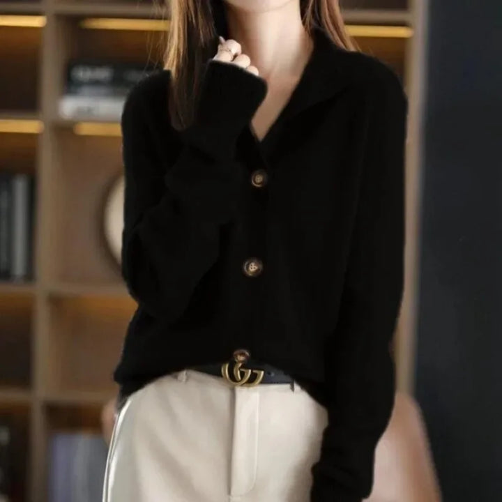 Women’s Soft Button Cardigan with Relaxed Fit
